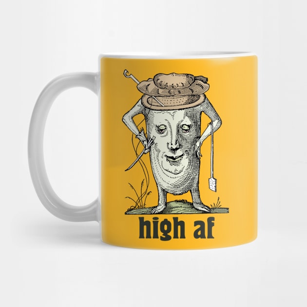 High AF / Humorous Vintage Illustration Design by CultOfRomance